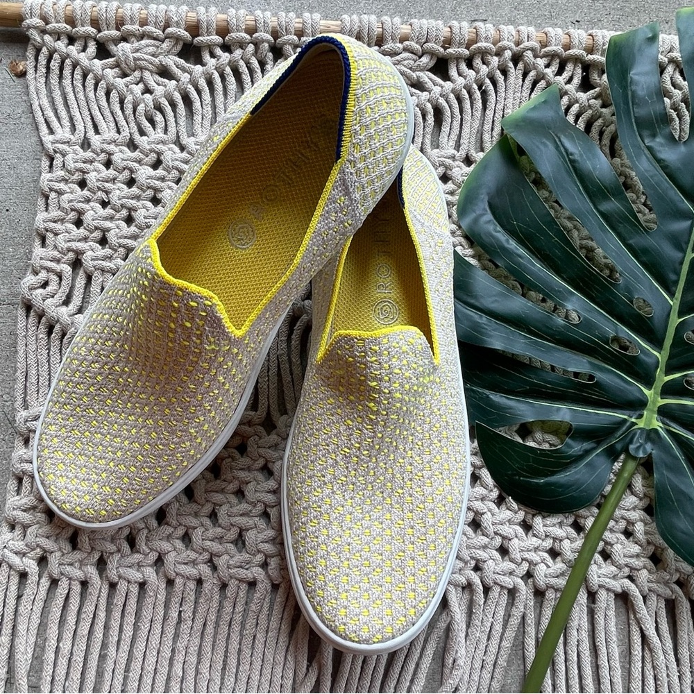 Rothy’s The Sneaker Sunshine Honeycomb Size 10 ✅